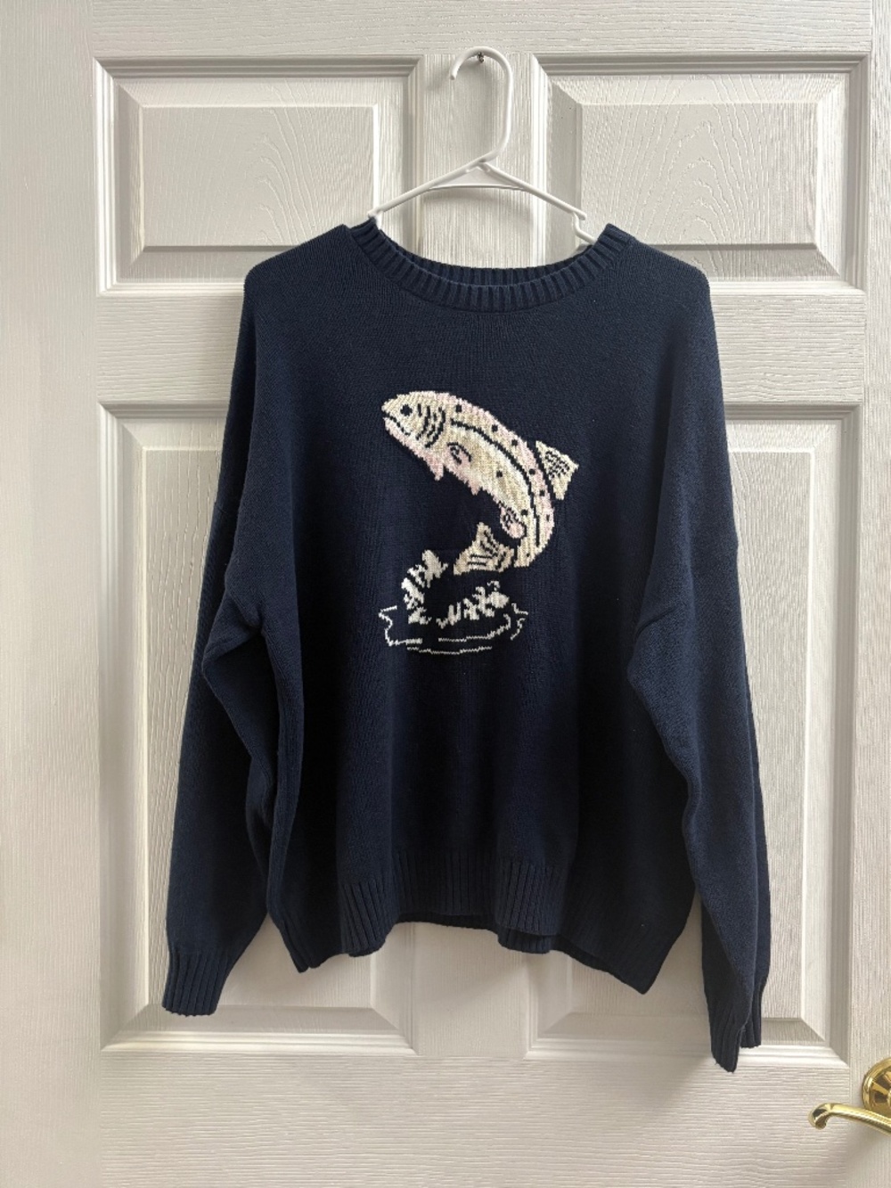 Women's Hollister Navy Blue Knit Crewneck Sweater